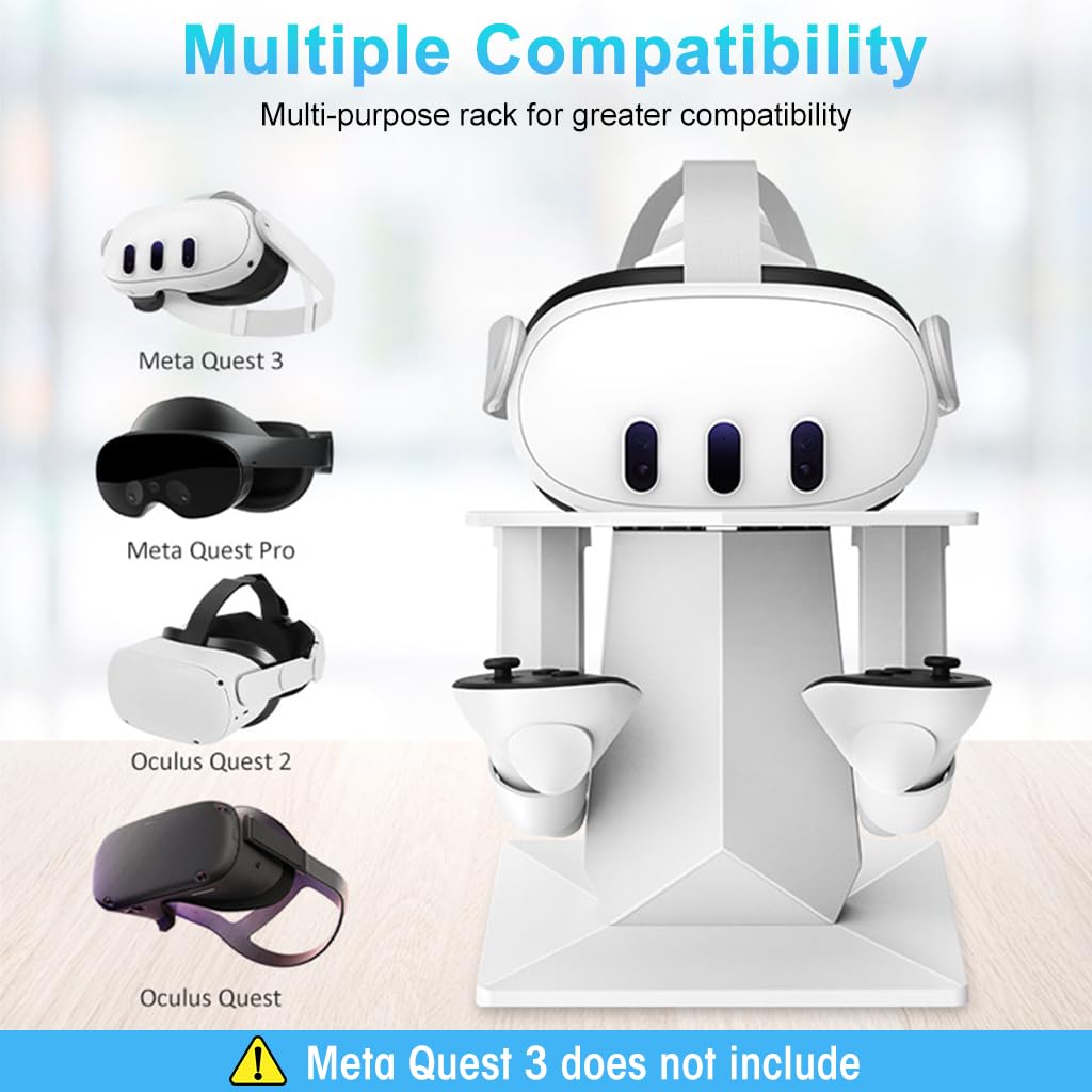 ZORBES VR Display Stand for Meta Quest 3, VR Glasses Storage Stand Non-Slip Desktop Holder for VR Headset & Controller Stand for Meta Quest 3 VR Accessories Use ZORBES VR Display Stand for Meta Quest 3, VR Glasses Storage Stand Non-Slip Desktop Holder for VR Headset & Controller Stand for Meta Quest 3 VR Accessories Use